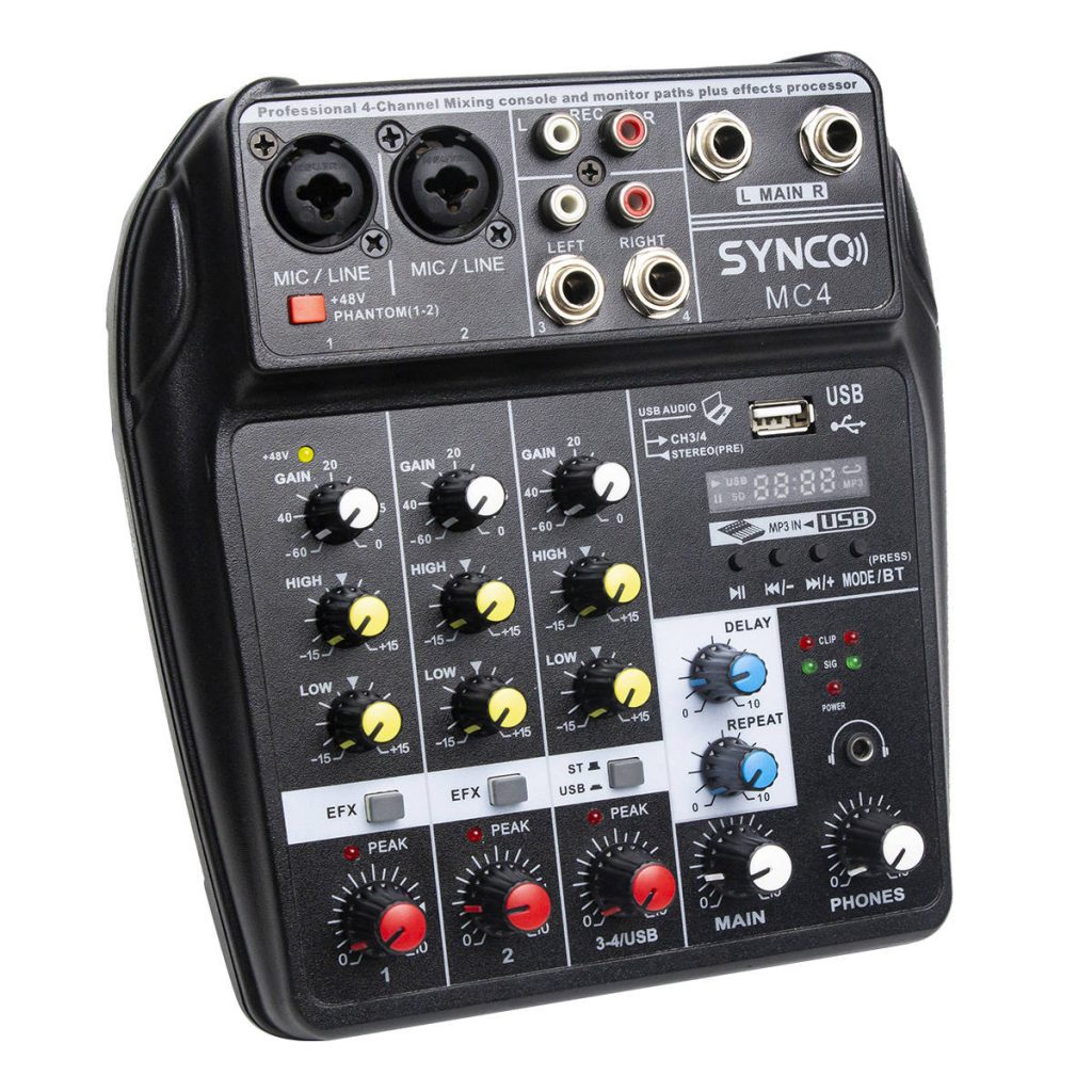 Synco MC4 Mixer 4Channel Professional Audio Mixer AV Mall Pakistan
