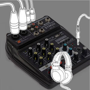 SYNCO Audio MC4 4-Channel Audio Mixer with USB Audio Interface