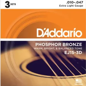 D’Addario EJ15 Phosphor Bronze Acoustic Guitar Strings